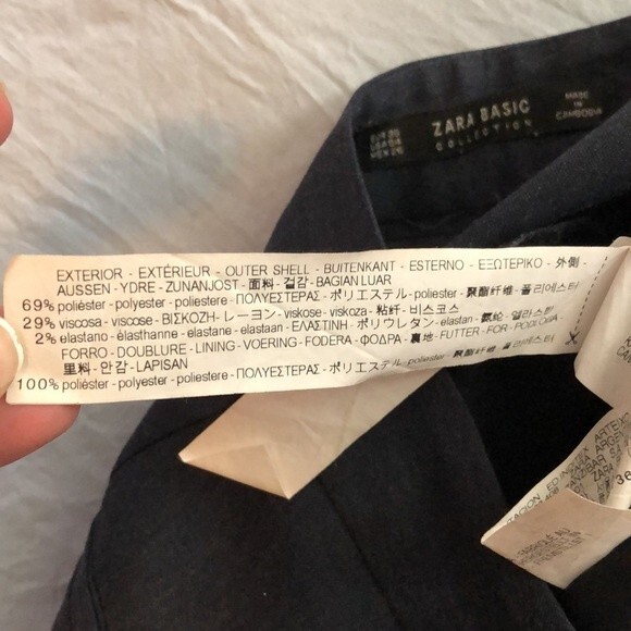 Zara Basics Charcoal Gray Trousers Pants Size 4 - Picture 7 of 8